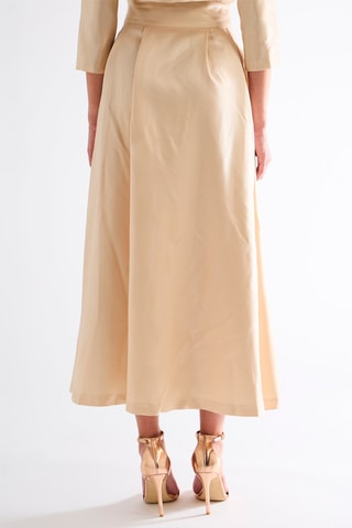 Jupe longue taille haute - Beige
