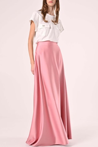 Jupe longue taille haute - Rose