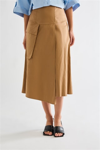 Jupe midi - Beige