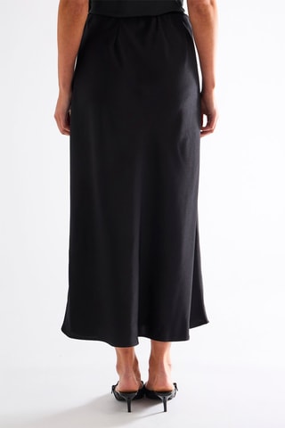 Jupe midi taille haute - Noir
