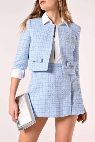 Jupe-short en tweed - Ciel