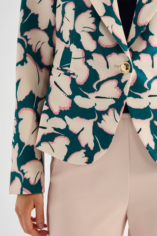 Blazer - Vert foncé et rose poudré