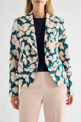 Blazer - Vert foncé et rose poudré