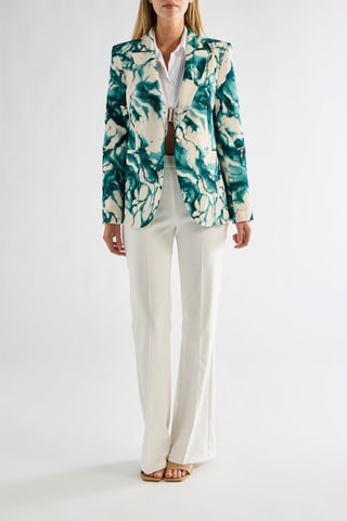 Blazer - Vert émeraude et blanc