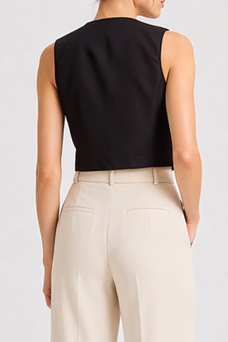 Gilet de costume sans manches - Noir