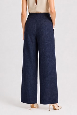 Pantalon wide legs - Bleu foncé