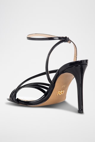 Sandales à talons vernies - Noir