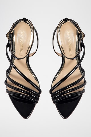 Sandales à talons vernies - Noir