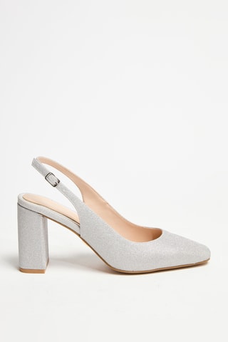 Sandales à talons vernies - Argenté