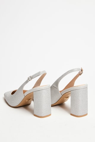 Sandales à talons vernies - Argenté