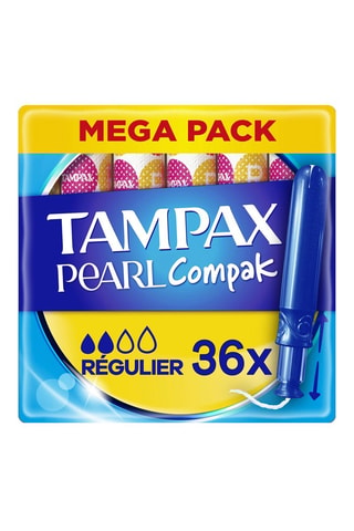 3 x 36 tampons Tampax Pearl Compak - Régulier