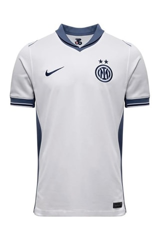 Maillot de football Inter Milan - Blanc et bleu foncé MANQUE VUE DE FACE TICKET EN COURS