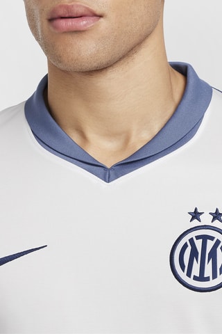 Maillot de football Inter Milan - Blanc et bleu foncé MANQUE VUE DE FACE TICKET EN COURS