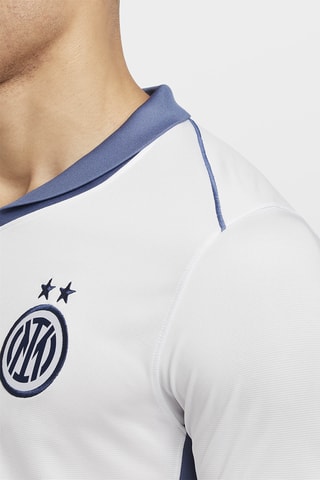 Maillot de football Inter Milan - Blanc et bleu foncé MANQUE VUE DE FACE TICKET EN COURS