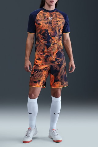 T-shirt de football Academy - Bleu nuit et orange