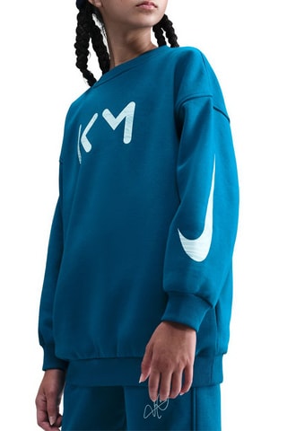 Sweat de football oversize Kylian Mbappé Club - Bleu roi