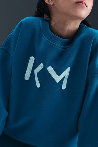 Sweat de football oversize Kylian Mbappé Club - Bleu roi