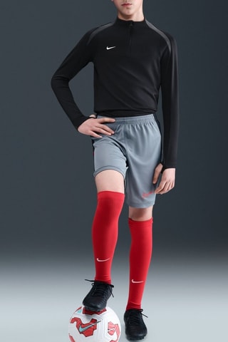 Short de football Academy25 - Gris et rouge