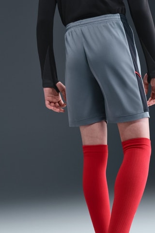 Short de football Academy25 - Gris et rouge