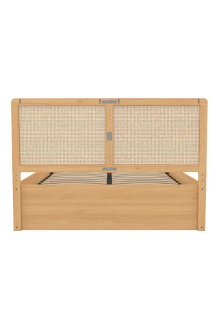 Canapé abatible Eve con somier y cabecero de rejilla - Cama de 140 x 190 cm