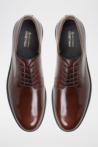 Stringate in vernice Donatello - Marrone