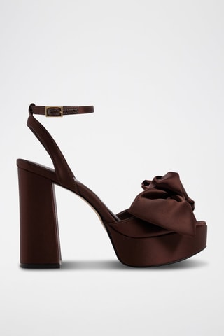 Sandali con tacco platform Luscious - Marrone