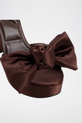 Sandali con tacco platform Luscious - Marrone