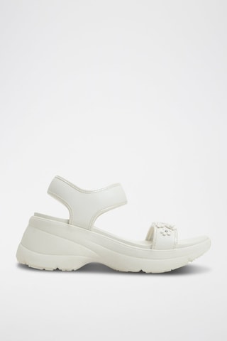 Sandali con tacco platform Camomille - Bianco