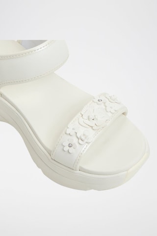 Sandali con tacco platform Camomille - Bianco
