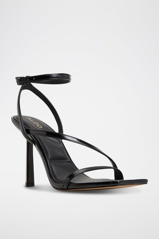 Sandali con tacco in vernice Scintilla - Nero