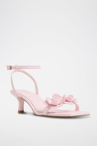 Sandali con tacco in pelle Daisyrose - Rosa