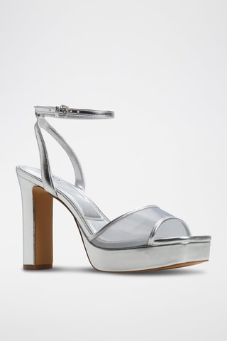 Sandali con tacco platform Chicglimmer - Argentato