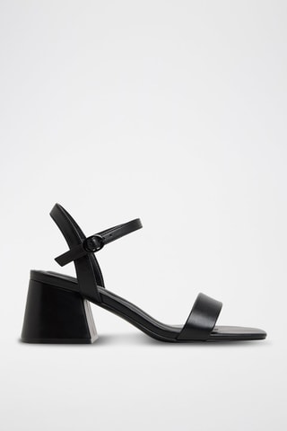 Sandali con tacco e zeppa Charliee - Nero