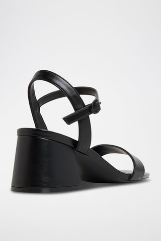 Sandali con tacco e zeppa Charliee - Nero