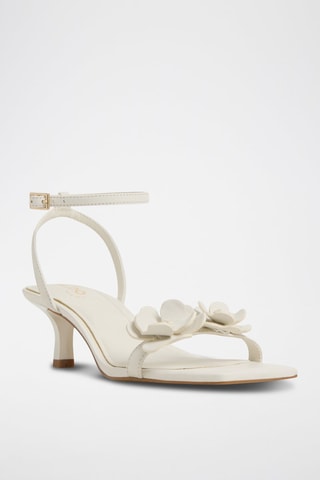 Sandali con tacco in pelle Daisyrose - Bianco