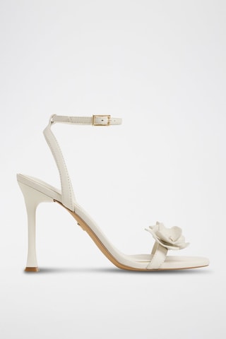 Sandali con tacco in pelle Daisylily - Bianco