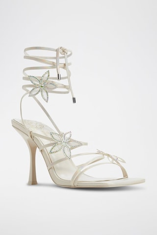 Sandali alti con tacco Bouquet - Bianco