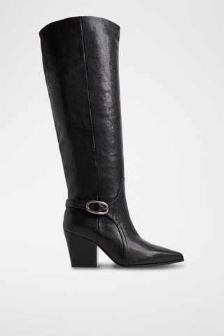 Stivali in pelle Saddle-Wc - Nero
