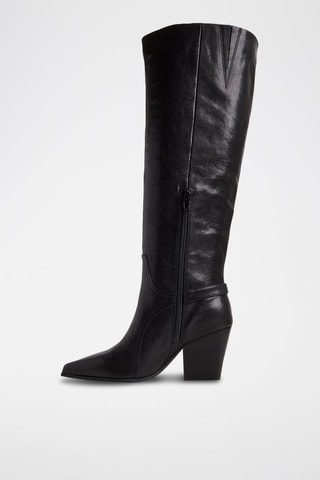 Stivali in pelle Saddle-Wc - Nero