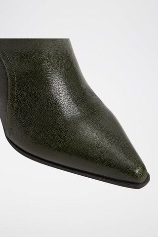 Stivali in pelle Saddle - Verde scuro