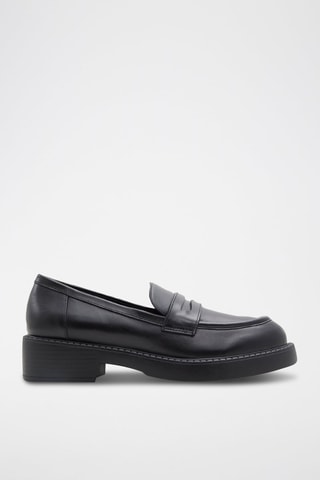 Mocassini con tacco platform in pelle Bigplan - Nero
