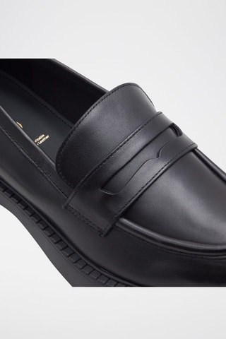 Mocassini con tacco platform in pelle Bigplan - Nero