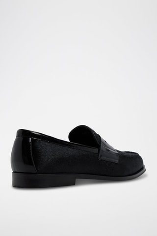 Mocassini in pelle verniciata Keifer - Nero