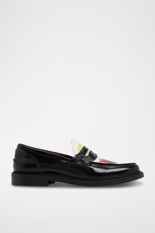 Mocassini in pelle verniciata Buckley - Nero