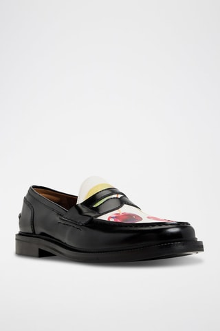 Mocassini in pelle verniciata Buckley - Nero