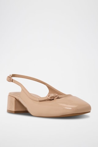 Scarpe baby con tacco in vernice Harperrr - Beige