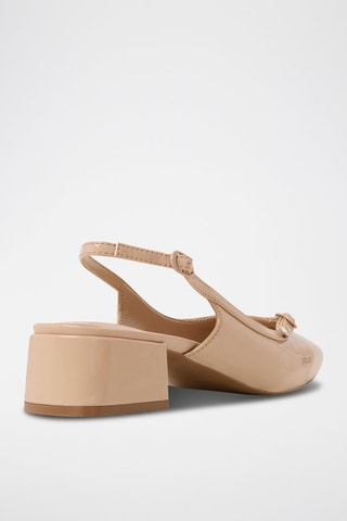 Scarpe baby con tacco in vernice Harperrr - Beige