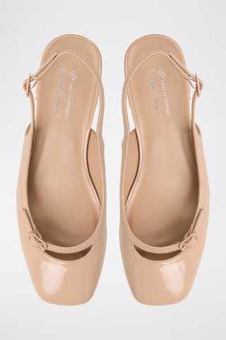 Scarpe baby con tacco in vernice Harperrr - Beige