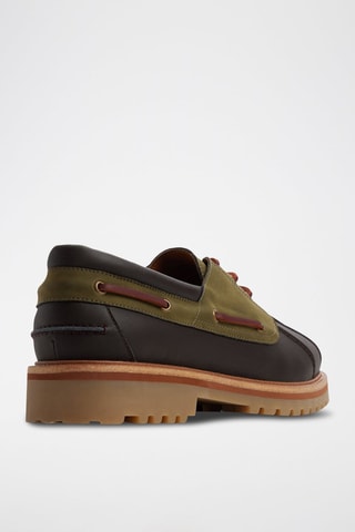 Scarpe da barca in pelle Finn - Kaki