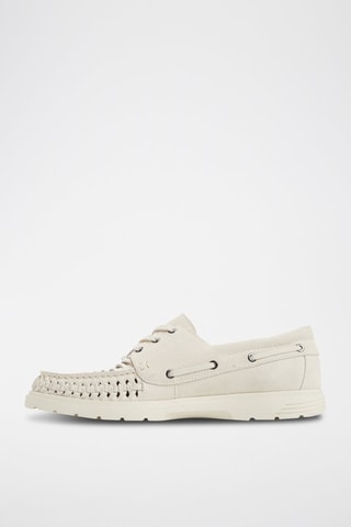 Scarpe da barca in pelle Mikal - Avorio
